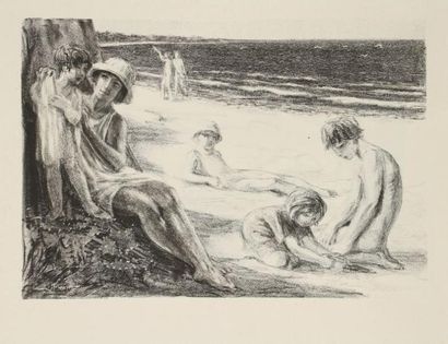 Raphaêl Maurice DROUART (1884-1972) Sur la plage ; La Toilette. 1924 et 1927. Lithographie....