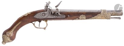 Long flintlock pistol with the oriental of...