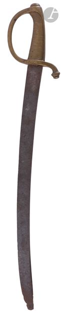 Sabre-briquet modèle An IX.
Poignée en bronze....