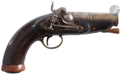 Small Spanish pistol of voyage, with flint...