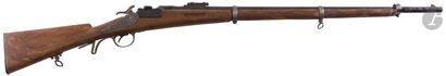 null Austrian Werndl rifle, caliber 11,2 mm approximately.
Later wood. 
Length: 84...