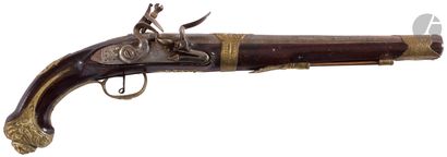 Long Ottoman flintlock pistol.
Round barrel,...