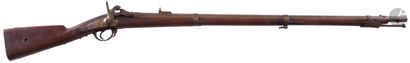 null Rifle with snuffbox model 1867. 
Round barrel with rise to 600. Rear lock engraved...