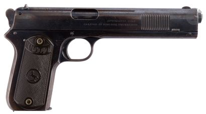 null Colt model 1900 automatic pistol, seven shots, caliber 38 SA.
Short recoil barrel...