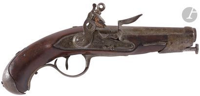 Pistolet de Maréchaussée à silex modèle 1770.
Canon...