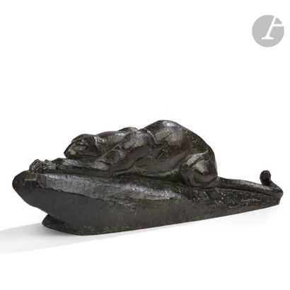 null ANDRÉ-VINCENT BECQUEREL (1893-1981)
Panthère à l’affût
Sculpture. Épreuve en...