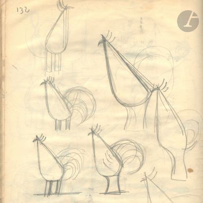 null JEAN LERAT (1913-1992) – COLLECTION LERAT
Coq, 1951
Sculpture.
Grès, émail.
Une...