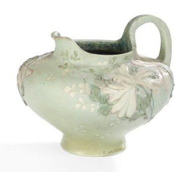 Edmond LACHENAL (1855-1930) Exceptionnel et spectaculaire vase en forme de pichet...