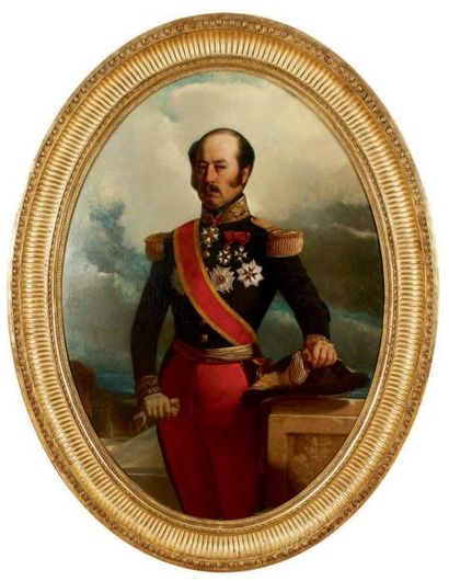 Jean-Baptiste GUIGNET (1810-1857) «Portrait d'un Général de division, portant ses...