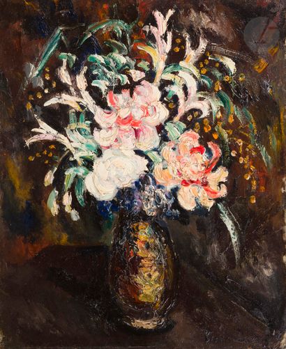 null Pierre DUMONT (1884-1936)
Bouquet of flowers
Oil on canvas.
Signed lower right.
55...