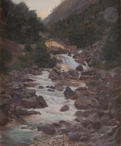 null Georges DREYFUS called GEO-MICHEL (1883-1985)
River of mountain
Oil on panel.
Signed...