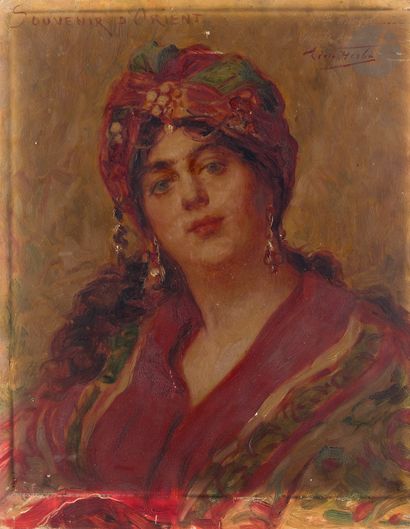 null Léon HERBO (1850-1907)
Portrait de Madame Mengal, La Vestale des arts
Huile...