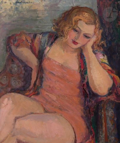 null Nicolas GLOUTCHENKO (1902-1977)
Young woman leaning, circa 1930
Oil on canvas.
Signed...