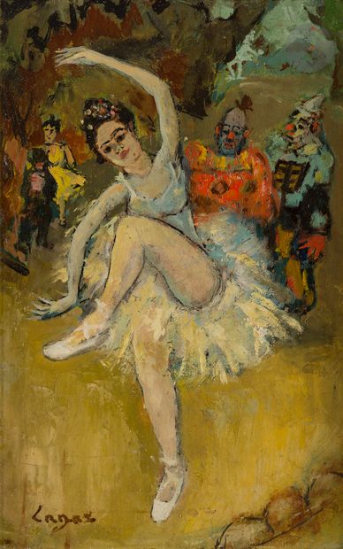 null Celso LAGAR (1891-1966)
The Ballerina at the Circus, ca. 1940
Oil on panel.
Signed...