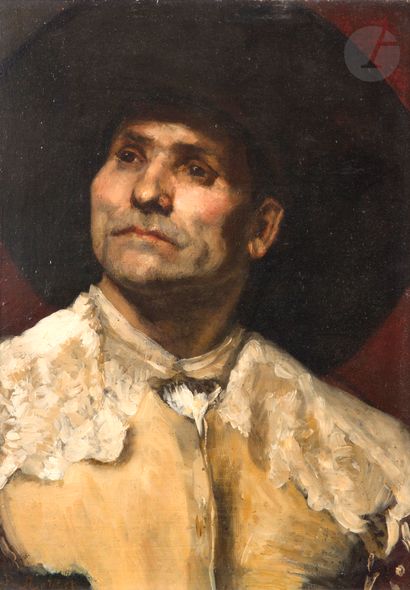 null Ferdinand ROYBET (1840-1920)
Portrait d’un Espagnol
Huile sur panneau.
Signée...