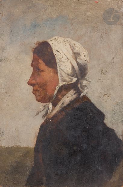null Léon RICHET (1847-1907)
Marin - Femme au bonnet
2 huiles sur toile et panneau.
Signées.
(Petits...