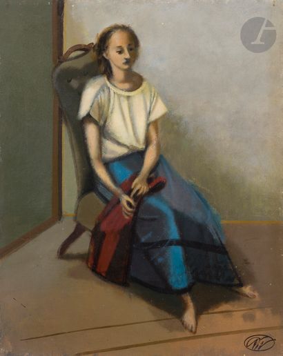 null Nicolas WACKER (1897-1987)
Model with white blouse, 1935
Oil on canvas.
Stamped...