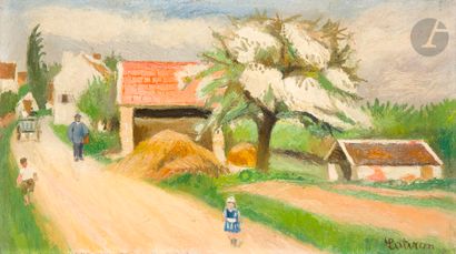 null Robert LOTIRON (1886-1966)
Breteuil, 1927
Huile sur toile.
Signée en bas à droite.
24...