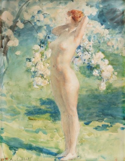 null Antoine CALBET (1860-1944)
Springtime
Watercolor.
Signed lower left.
31 x 24...
