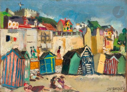 null François DESNOYER (1894-1972)
Plage de la Corniche et le Fort Richelieu à Sète
Huile...