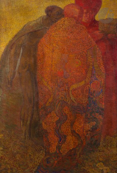 null Luc LAFNET (1899-1939)
Scène religieuse
Huile sur toile.
Signée en bas à droite.
(Rentoilée).
130...