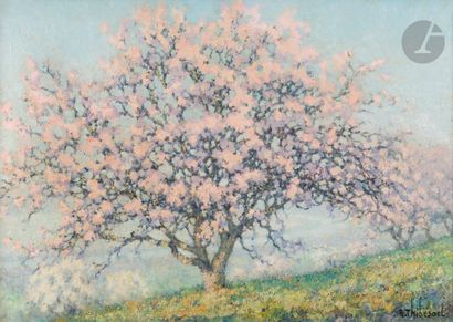 null Raymond THIBÉSART (1874-1963)
Springtime
Oil on canvas.
Signed lower right.
46...
