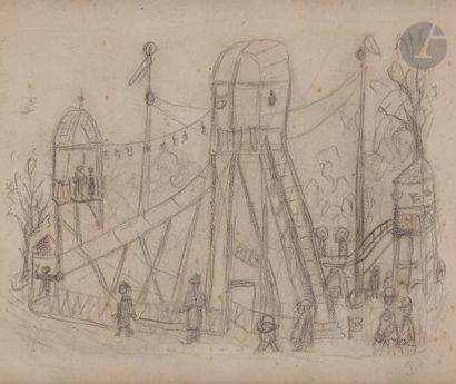 null Jean Puni said POUGNY (1892-1956)
The fair.
Black pencil.
Stamped lower right...
