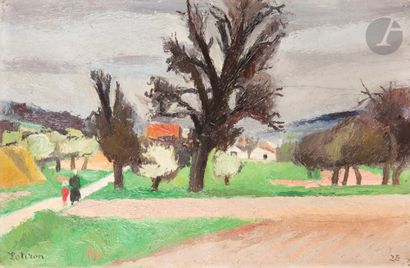 null Robert LOTIRON (1886-1966)
Spring in Breteuil, 1925
Oil on canvas.
Signed lower...