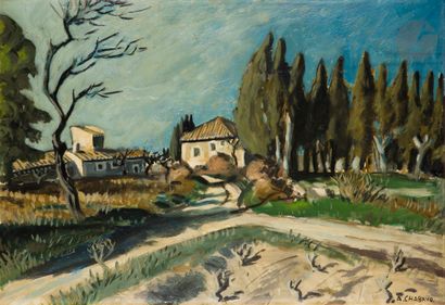 null Auguste CHABAUD (1882-1955)
View on the Mas de Pons, around 1925
Oil on cardboard.
Signed...