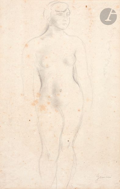 null Wilhelm GIMMI (1886-1965)
Nude
Pencils.
Signed lower right.
(Freckles).
35 x...