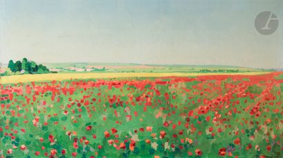 null Jules Oury known as MARCEL-LENOIR (1872-1931)
The Poppies, around 1913
Oil on...