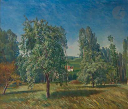 null Edmond CHAMPON (1879-?)
Animated country landscape
Oil on canvas.
Signed lower...
