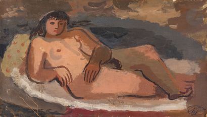null Nicolas WACKER (1897-1987)
Nu étendu, 1928
Huile sur toile.
Timbre de l’atelier...
