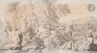 null Claudine BOUZONNET-STELLA (Lyon 1636 - Paris 1697)
Moïse frappant le rocher,...