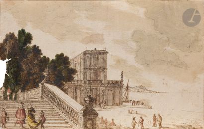 null 17th century FRENCH SCHOOL
Classical animated landscape in the style of Claude...
