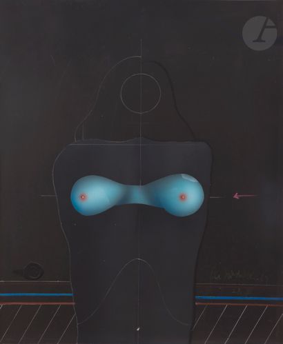 null Paul WUNDERLICH (1927-2010)
Surrealist composition, 1969
Mixed media on cardboard.
Signed...