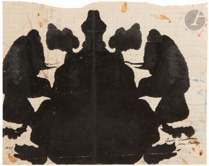 null Hénoque dit Dédé SUNBEAM (XXe siècle)
Test de Rorschach, 1925
Encre.
Signée...