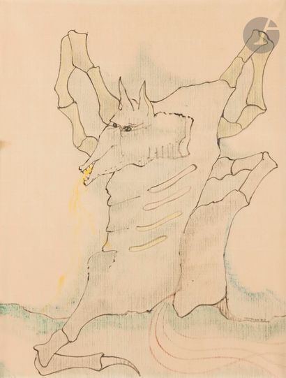 null Jorge CAMACHO (1934-2011)
The Wolf, 1970
Colored pencils.
Signed and dated lower...