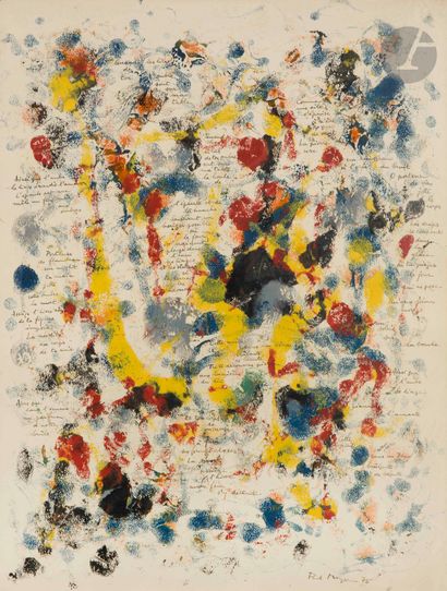 null Paul MAYER (1922-1998)
Poésie-peinture, 1975
Encre et gouache.
Signée et datée...