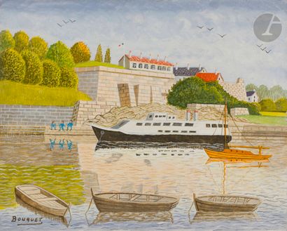 null André BOUQUET (1897-1987)
The Palace, Belle-Île-en-Mer
Oil on canvas.
Signed...