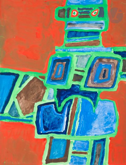 Jacques SOISSON (1928-2012)
Character, 1973
Gouache.
Signed...