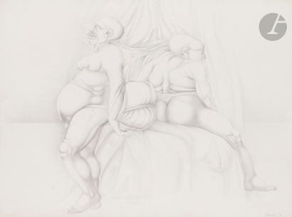 null Félix de RECONDO (1932-2015)
Naked couple, 1979
Lead pencil.
Signed and dated...