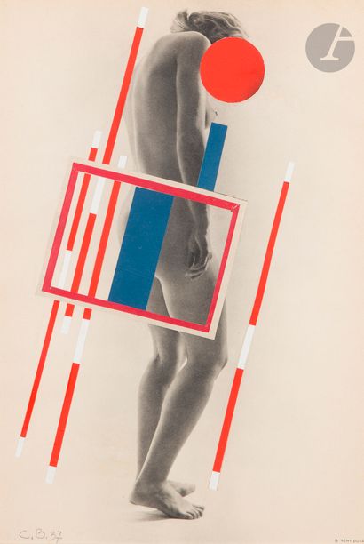 null Camille BRYEN (1907-1977)
Composition, 1937
Collage sur une reproduction photographique...