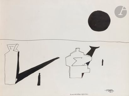 null Pierre DEMARNE (1924-1999)
I am romantic today, 1971
Ink.
Signed, dated and...