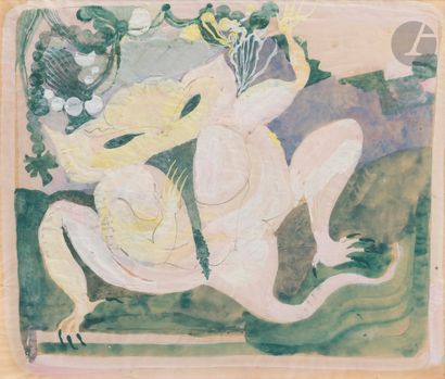 null Eugene GABRITCHEVSKY (1893-1979)
Monster, around 1955
Gouache on tracing paper.
Stamp...