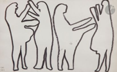 null Slavko KOPAC (1913-1995)
Dance, 1964
Felt pen.
Monogrammed and dated lower left.
18...