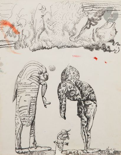 null Miodrag Djuric known as DADO (1933-2010)
Characters, 1961
India ink and gouache.
Signed...