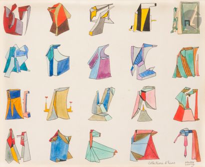 null Maurice HENRY (1907-1984)
Winter Collections, 1960
Ink and watercolor.
Signed,...