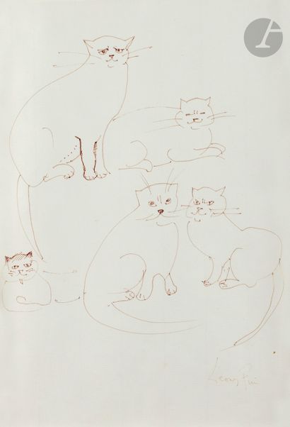 null Leonor FINI (1908-1996)
The Cats
Ink.
Signed lower right.
29,5 x 21 cm

Provenance:...
