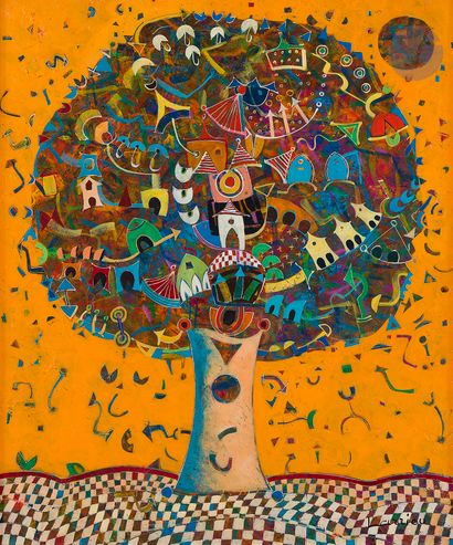 null Jean-François LARRIEU (born in 1960)
Tree of life
Oil on canvas.
Signed lower...